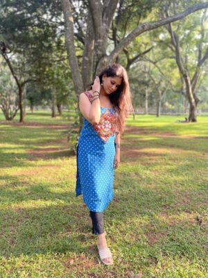 Bandhini Kutchi Sleeveless Kurta