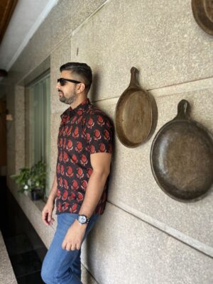 Paisley Bagru Print Men's Shirt